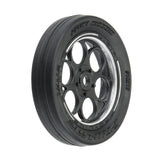 PRO10219-10 10219-10 Mini Drag 1/16 Front MTD Tires, Black/Silver (2)