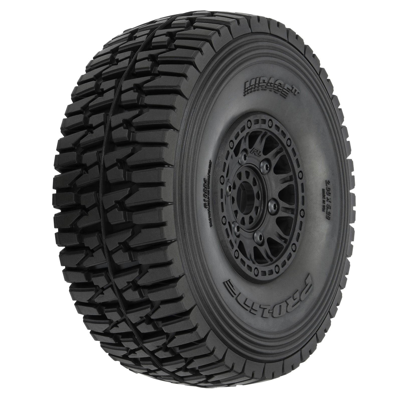PRO10224-10 10224-10 Mirage TT BELTED 1/7 F/R MTD Tires, Black (2)