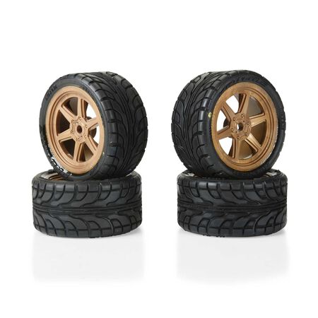 PRO1030813 PRO1030813 Avenger Street Pre-Glued Tires for Losi NASCAR, Bronze (4)