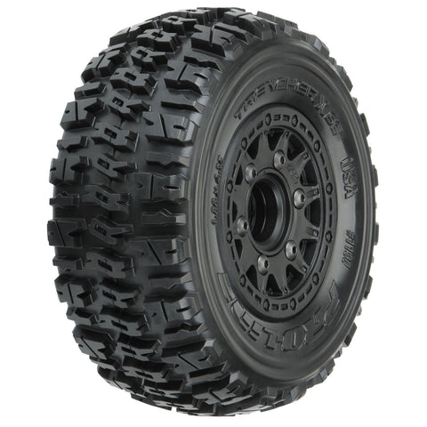 Pro-Line 1190-10 Trencher X 1/10 F/R 2.2"/3.0" Mounted Tires, Black (2)