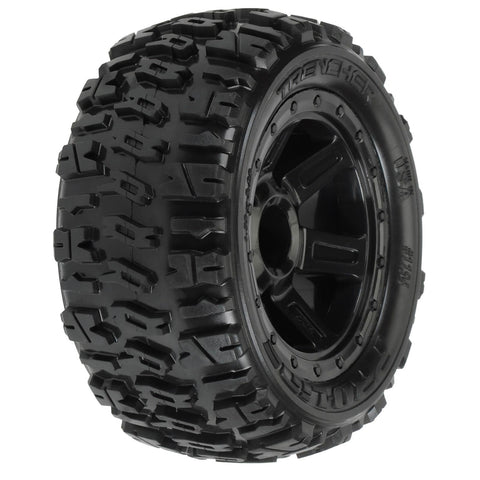 Pro-Line 1194-11 Trencher M2 1/16 F/R 2.2" Mounted Tires, Black (2)