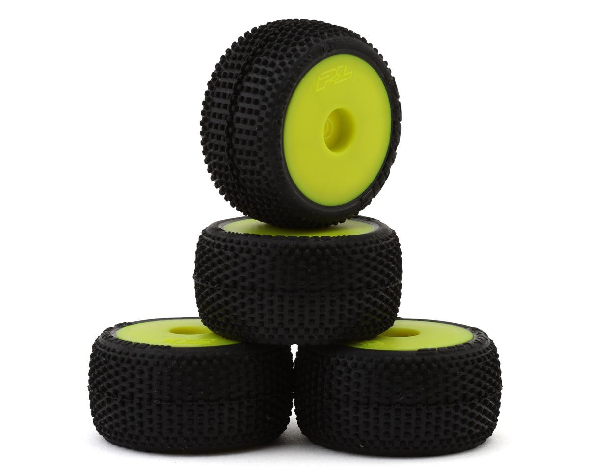 PRO2632 2632 Blockade Pre-Glued Micro-T Tires, Yellow Wheel (4)