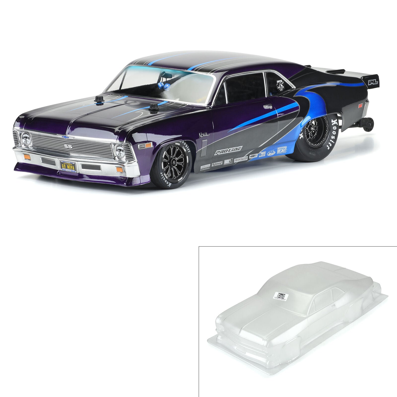 PRO3531-00 3531-00 Drag Car 1969 Chevrolet Nova 1/10 Clear Body