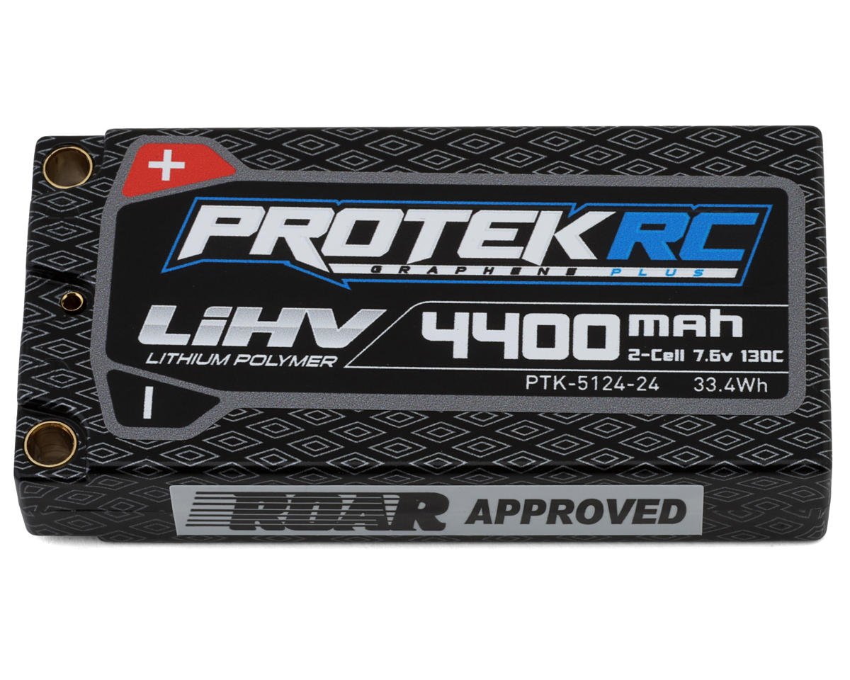 PTK-5124-24 PTK-5124-24 Low IR Graphene 7.6V 2S Shorty LiPo Battery 4400mAh 130C