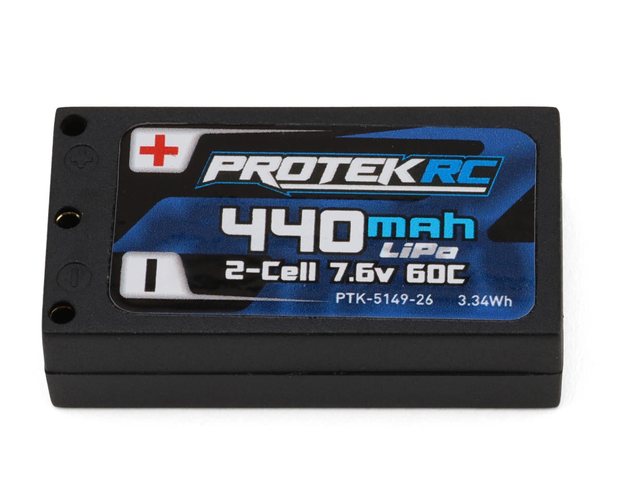 PTK-5149-26 PTK-5149-26 Low IR 1/28 2S Hard Case LiPo Battery w/ 2mm Bullets, 7.6V 440mAh 60C