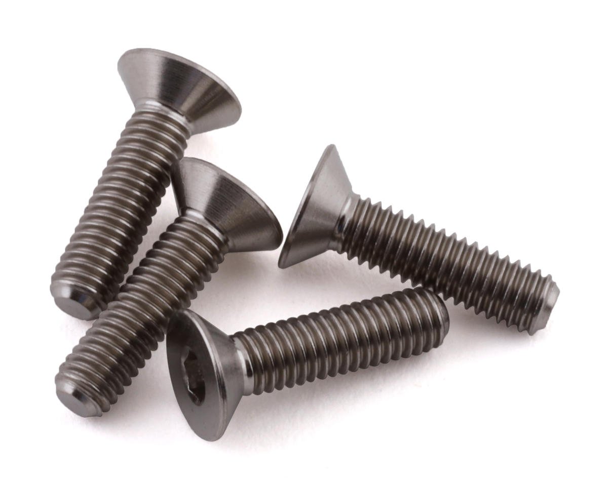 PTK-T-5084 PTK-T-5084 Grade 5 Titanium Flat Head Screw, 3x10mm (4)