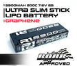 R1W030037 030037 Enhanced Graphene 7.6V 2S LiPo Battery, 5900mAh 200C