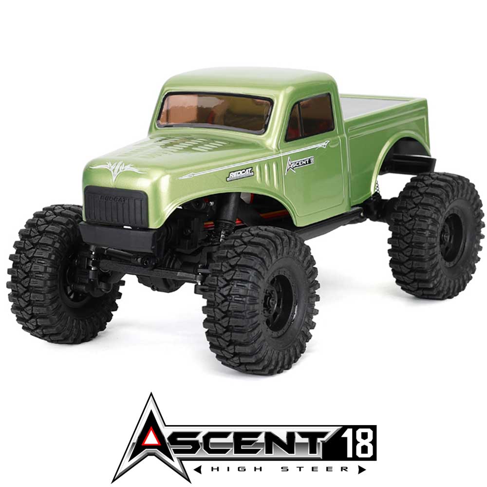 Ascent-18 Brushed 1/18 4X4 Crawler RTR Combo, Mint Green