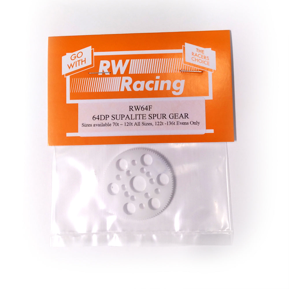 RWRRW64F-96T RW64F-96T Ultralight Machined 1/10 TC Spur Gear, 64P 96T