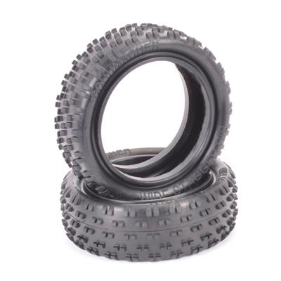 SCHU6810 U6810 Wide Stagger Rib Front Buggy Tire, Yellow Compound (2)