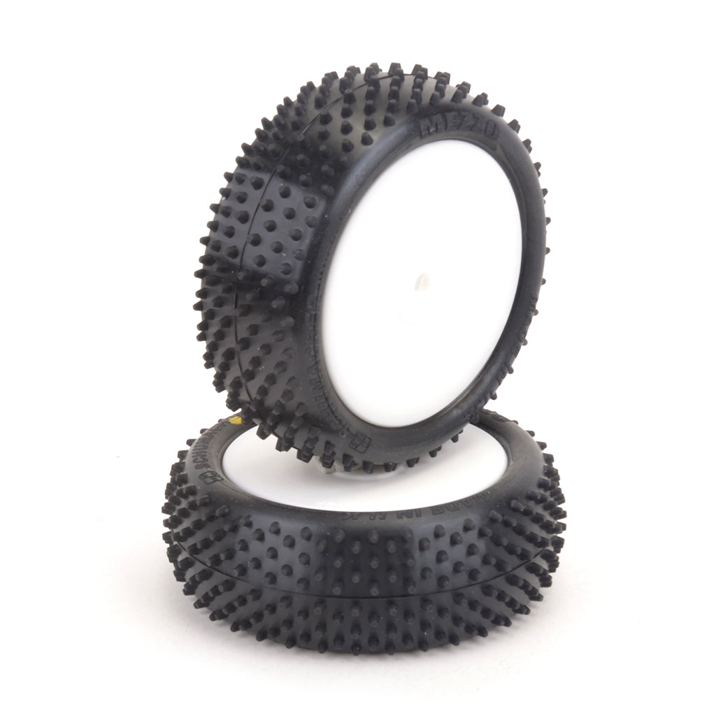 SCHU6893 U6893 Mezzo 1/10 4WD Buggy Front Pre-Glued Tire, Yellow comp