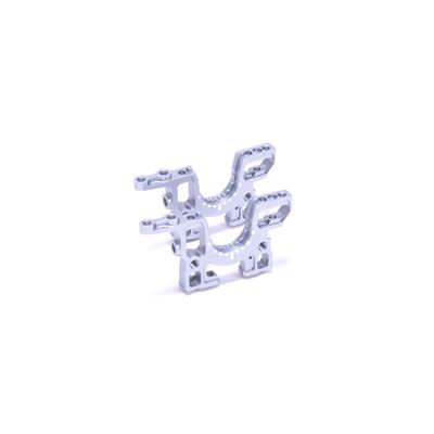 SCHU9523 U9523 Rear Alloy Trans Housing / Bulkhead, Mi10, Low (-2mm) (2)