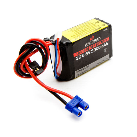 Spektrum SPMB3000LFRX EC3 2S 6.6V LiFe Receiver Battery, 3000mAh