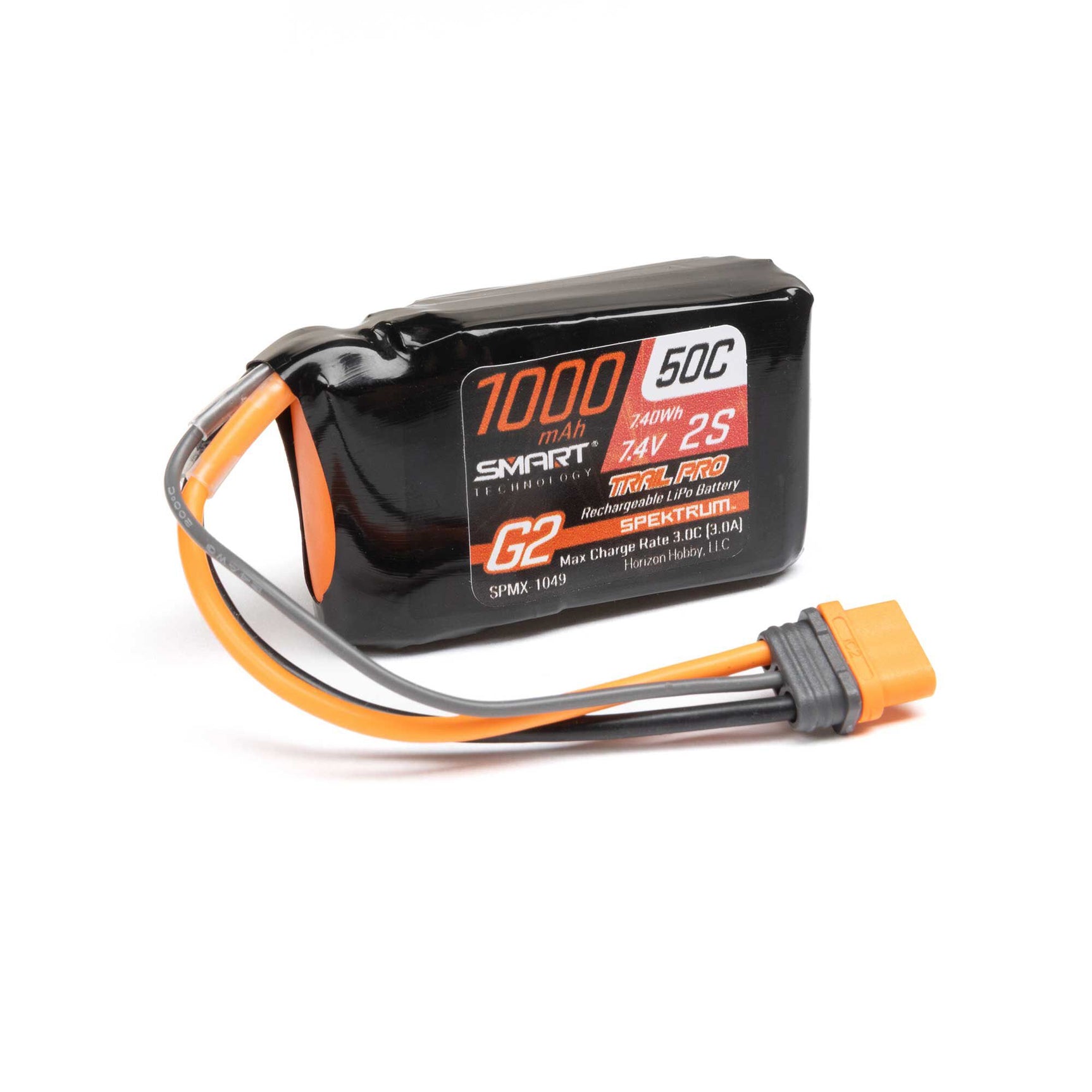 SPMX-1049 SPMX-1049 Smart G2 Trail Pro 7.4V 2S LiPo Battery w/ IC2 1000mAh 50C