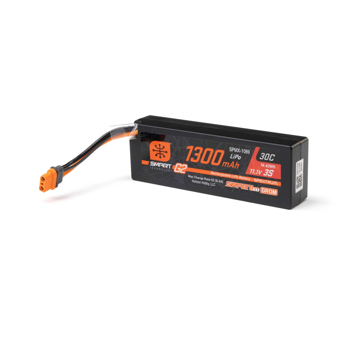 SPMX-1089 SPMX-1089 Smart G2 3S LiPo Battery w/ IC2 Connector, SmartFit Hard Case, 11.1V 1300mAh 30C