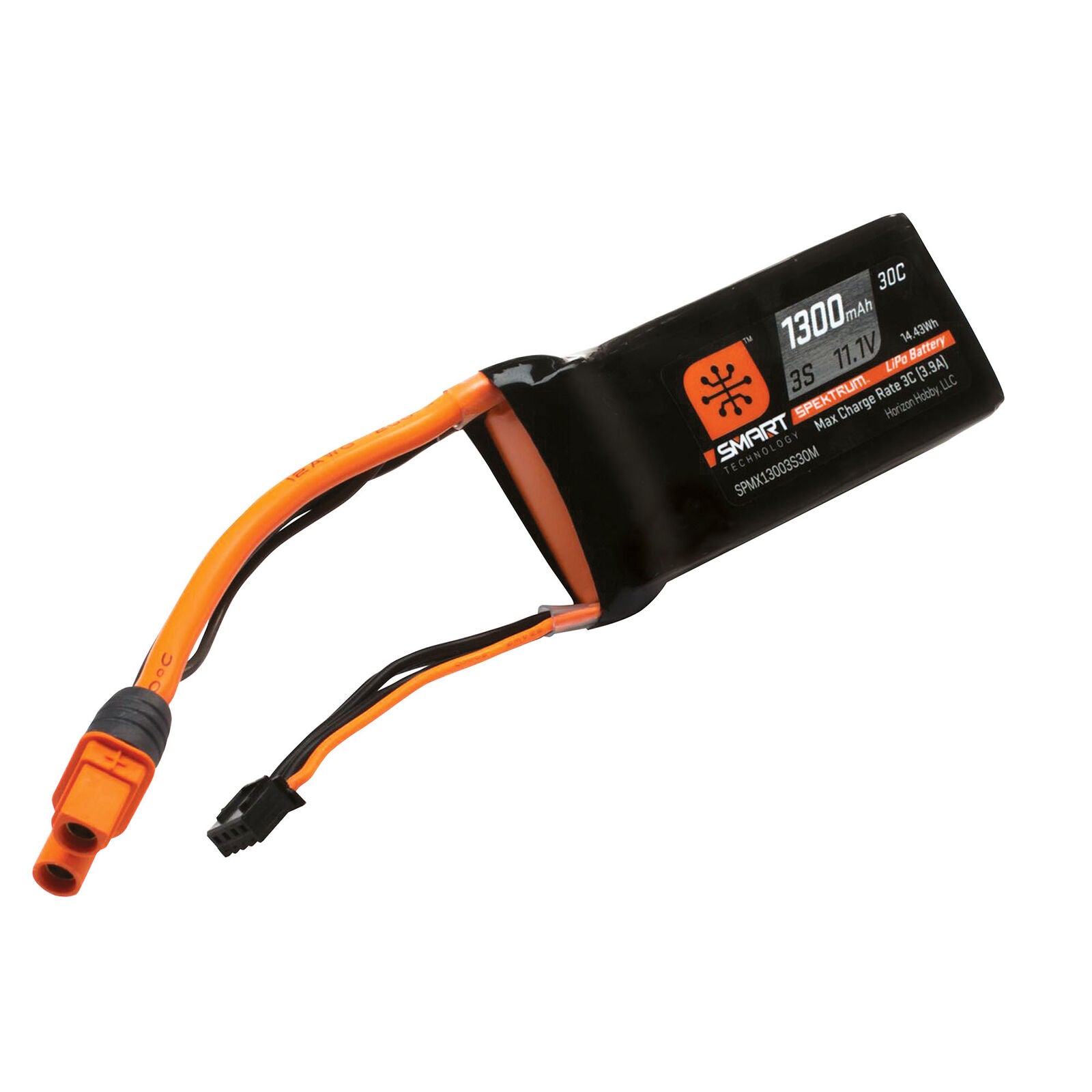 SPMX13003S30M SPMX13003S30M IC3 3S 11.1V Smart LiPo Battery, 30C 1300mAh