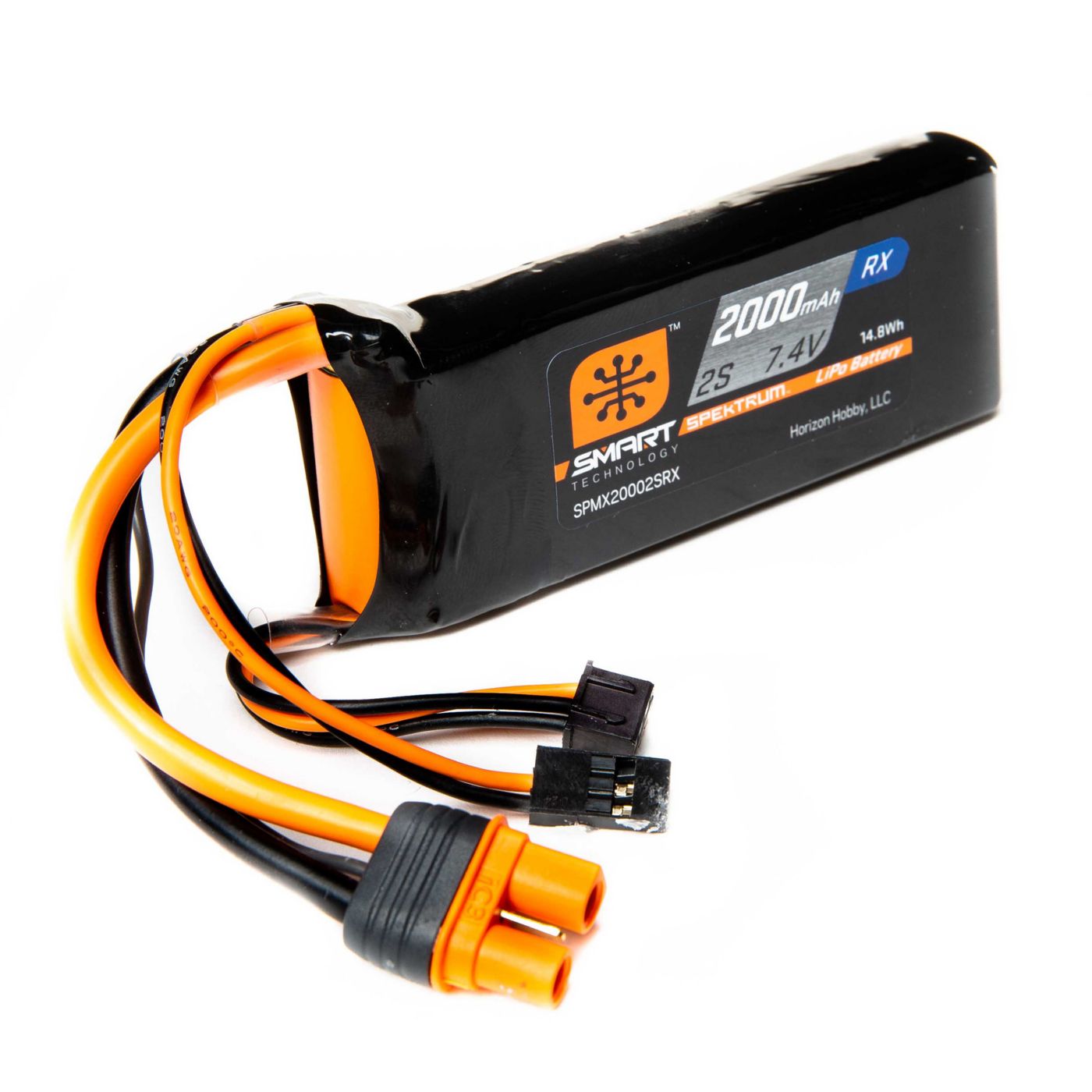 SPMX20002SRX SPMX20002SRX Smart 2S 7.4V LiPo Receiver Battery, 15C 2000mAh