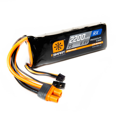 Spektrum SPMX22002SLFRX IC3 2S 6.6V LiFe Receiver Battery, 15C 2200mAh