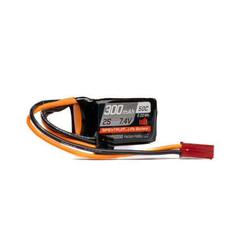 Spektrum SPMX3002S50 JST-RCY 2S 7.4V LiPo Battery, 50C 300mAh