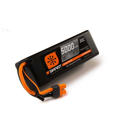 Spektrum SPMX50003S30H3 IC3 3S 11.1V Smart Hardcase LiPo Battery, 30C 5000mAh