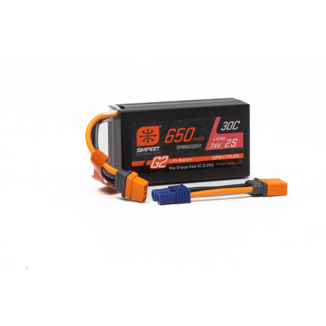 SPMX652SH2 SPMX652SH2 Smart G2 2S 7.4V Hardcase LiPo Battery, IC2, 650mAh 20C