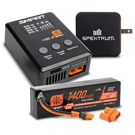 SPMXPSS215 SPMXPSS215 Smart Powerstage Bundle: 2S 1400mAh LiPo & S100 Charger
