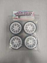 SWP2728419 2728419 QTS28 Real Green Pre-Glued Touring Car Tires, White Spoke