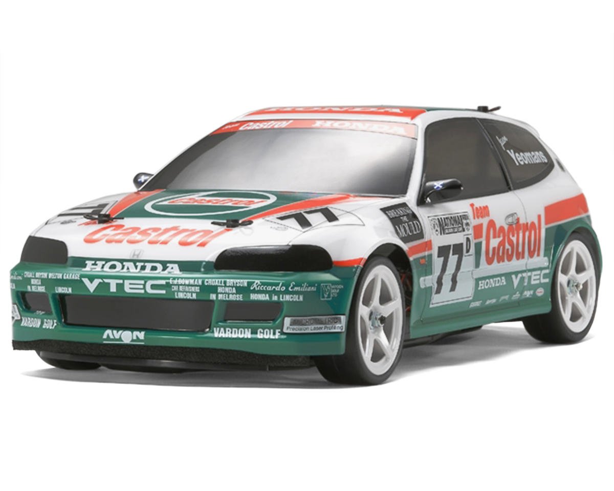 TAM51421 51421 Castrol Honda Civic VTi 1/10 Touring Car Body, Clear