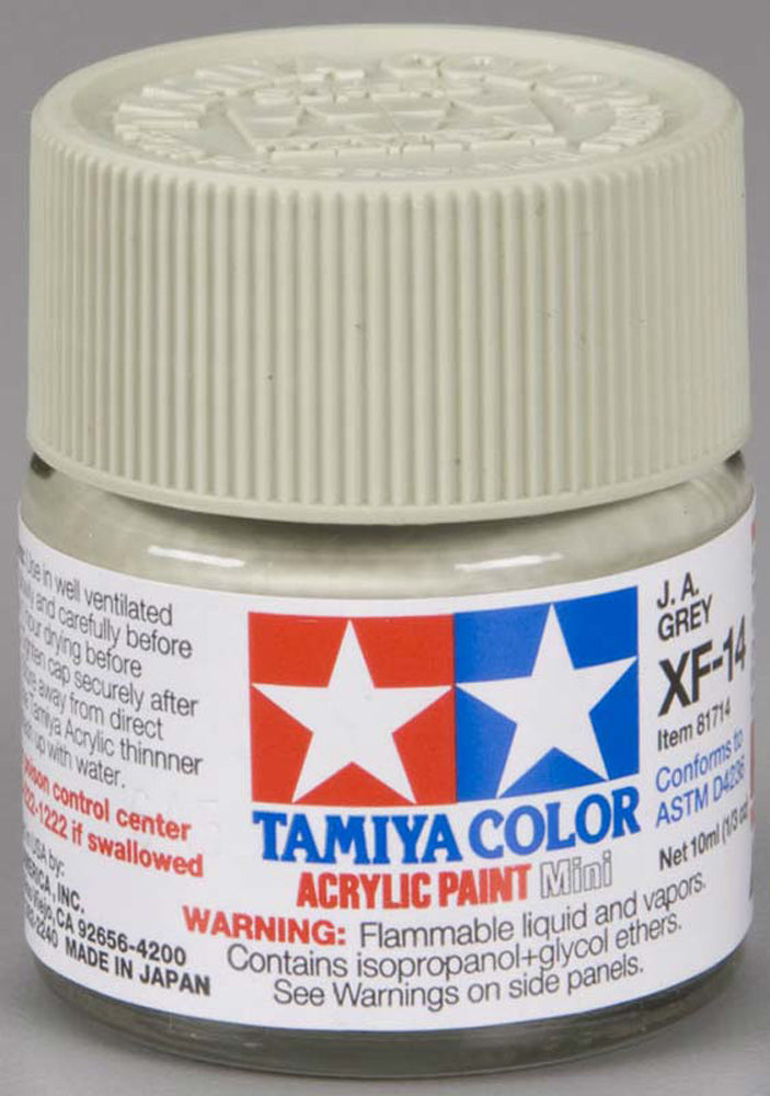 TAM81714 81714 XF-14 Acrylic Paint, JA Gray, Mini, 1/3 oz