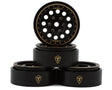TLHTSCX24-140 TLHTSCX24-140 Type A 1.0" 12-Hole Brass Beadlock Wheels, 40g, Black (4)