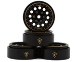 TLHTSCX24-140 TLHTSCX24-140 Type A 1.0" 12-Hole Brass Beadlock Wheels, 40g, Black (4)
