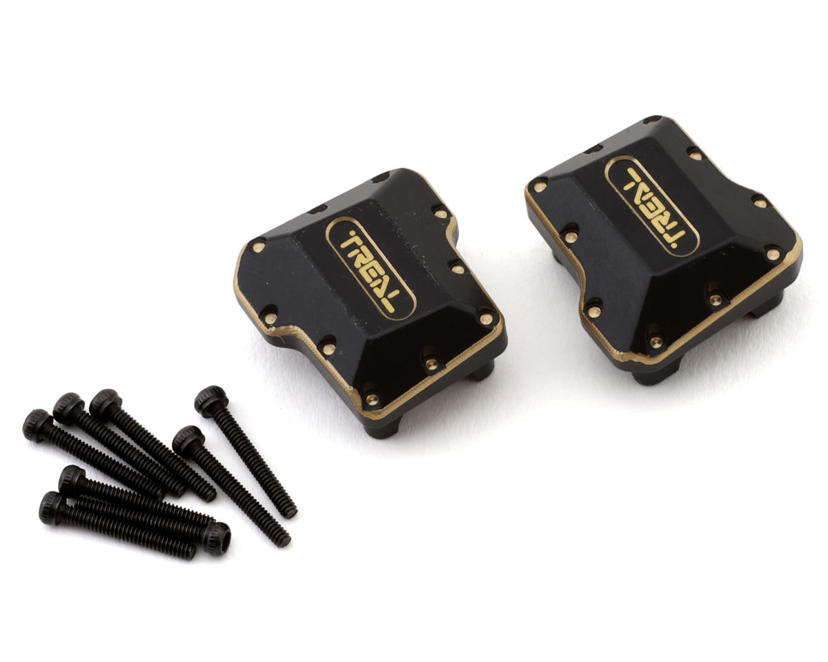 TLHTTRX-4M-04 TLHTTRX-4M-04 Brass Differential Covers for Traxxas TRX-4M, Black, 15.8g (2)