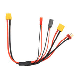 TLKTK40200 TK40200 XT60 Multi Connector Charge Cable, JST 2-Pin / JST 3-Pin / XT60 Male / T-Plug