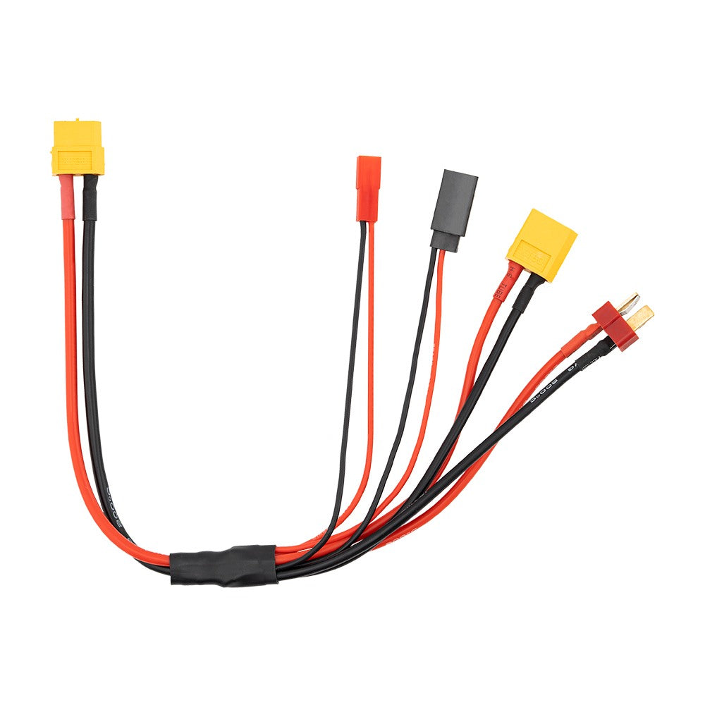 TLKTK40200 TK40200 XT60 Multi Connector Charge Cable, JST 2-Pin / JST 3-Pin / XT60 Male / T-Plug