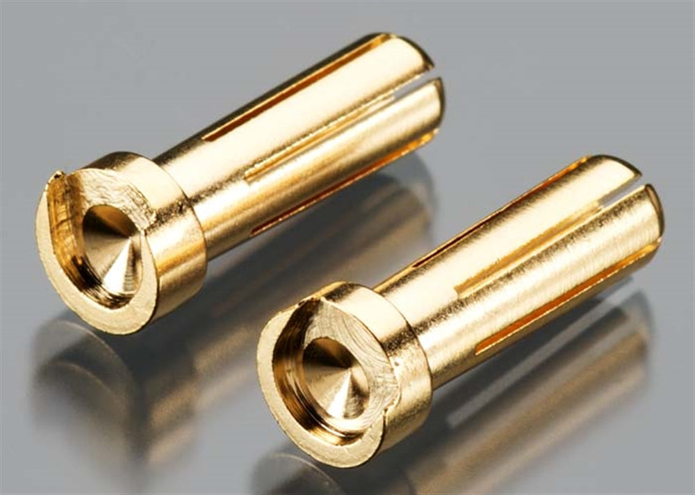 TQW2507 2507 Male Bullet Connector, 5mm/19mm, Low Profile, Gold