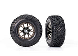 TRA10186-BLKCR 10186-BLKCR 2WD Front Tires & Wheels, Black Chrome (2)