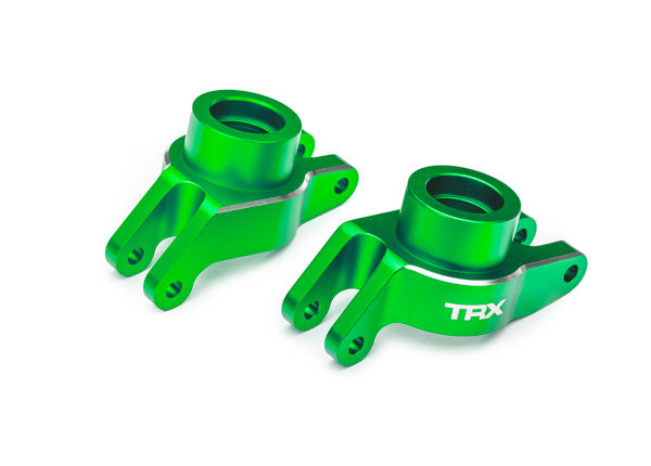 TRA10252-GRN 10252-GRN Aluminum Rear Stub Axle Carriers, L&R (2), Green