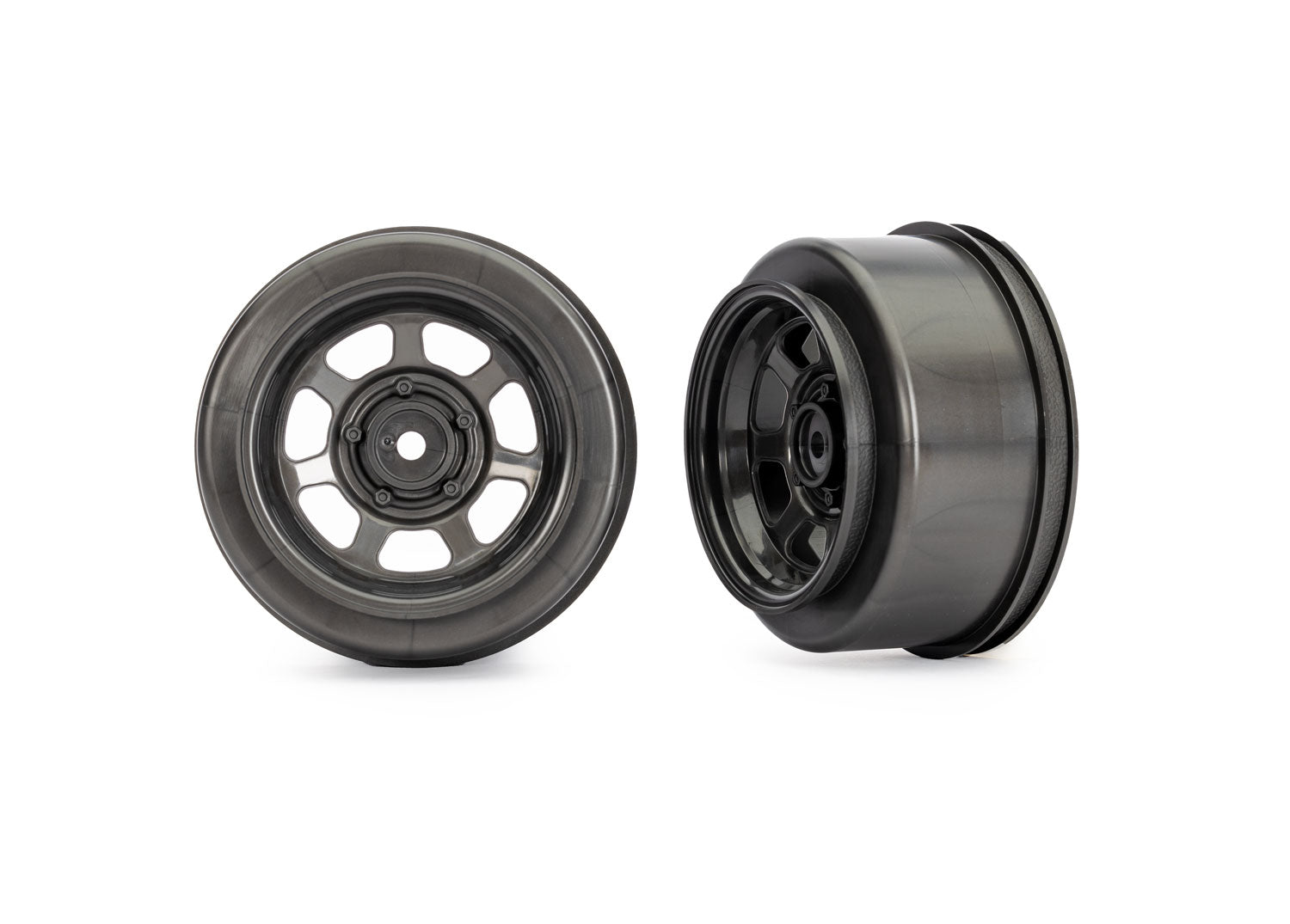 TRA10472X 10472X Dirt Oval Rear Wheels, Gray (2)