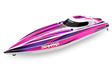 TRA106064-4-PINK 106064-4-PINK Disruptor 4S Brushless Speed Boat RTR, Pink