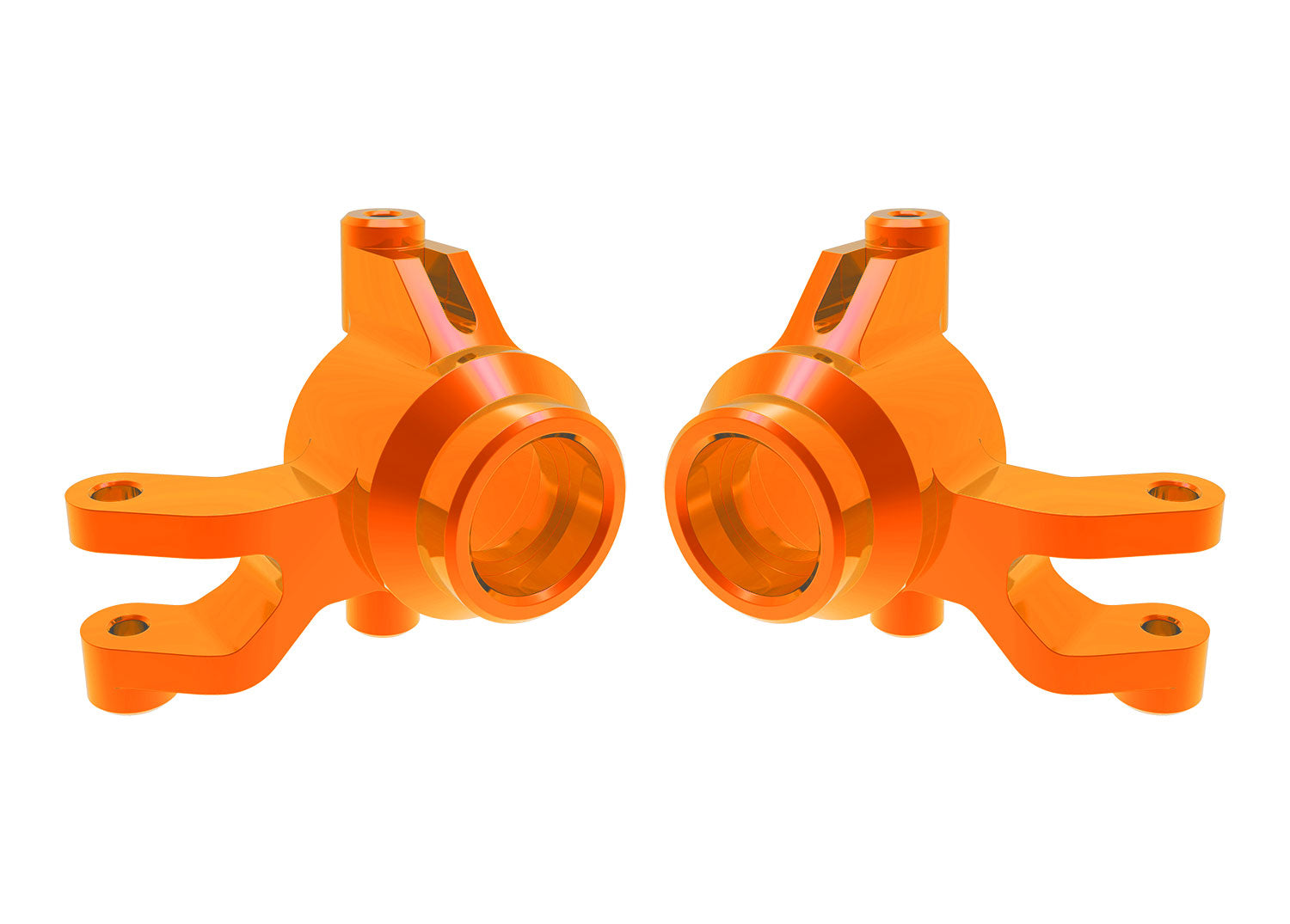 TRA10734-ORNG 10734-ORNG Mini Maxx Aluminum Steering Blocks, L&R, Orange