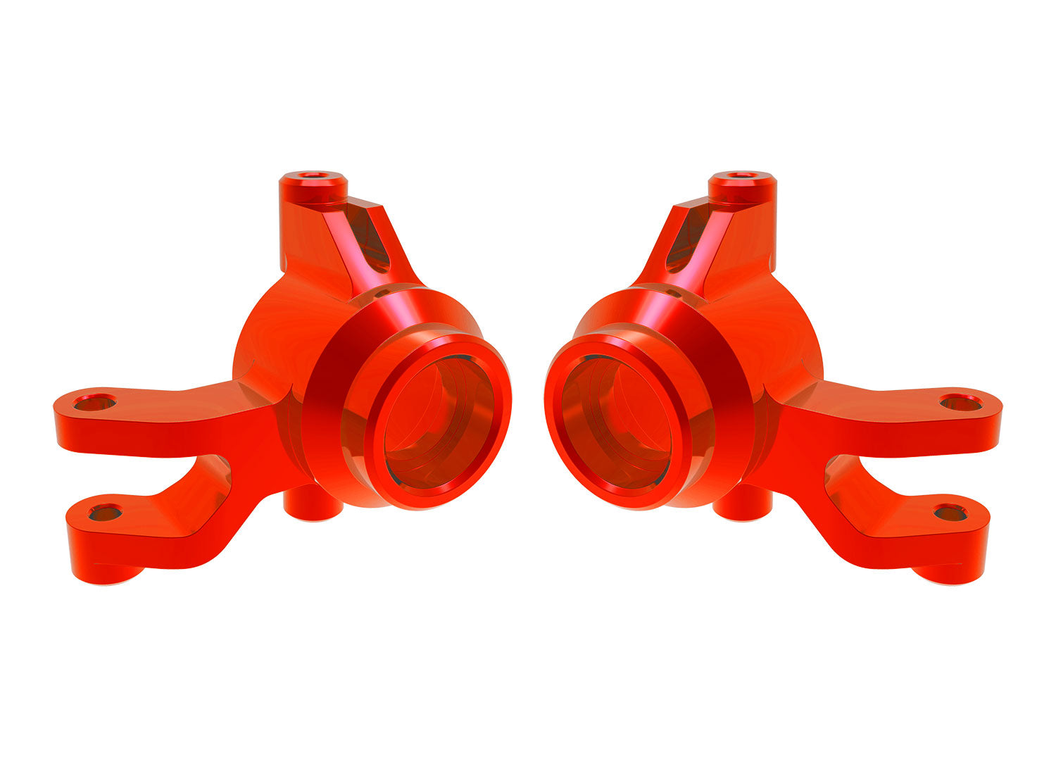 TRA10734-RED 10734-RED Mini Maxx Aluminum Steering Blocks, L&R, Red