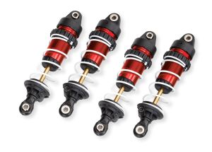 TRA10765-RED 10765-RED Mini Maxx Aluminum GTR Long Shocks, Red (4)
