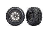TRA10771-GRAY 10771-GRAY Sledgehammer Pre-Glued Tires on T&W Gray Wheels (2)