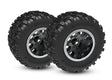 TRA10771-STBLK 10771-STBLK Mini Maxx Sledgehammer Pre-Glued Front Tires (2), Satin