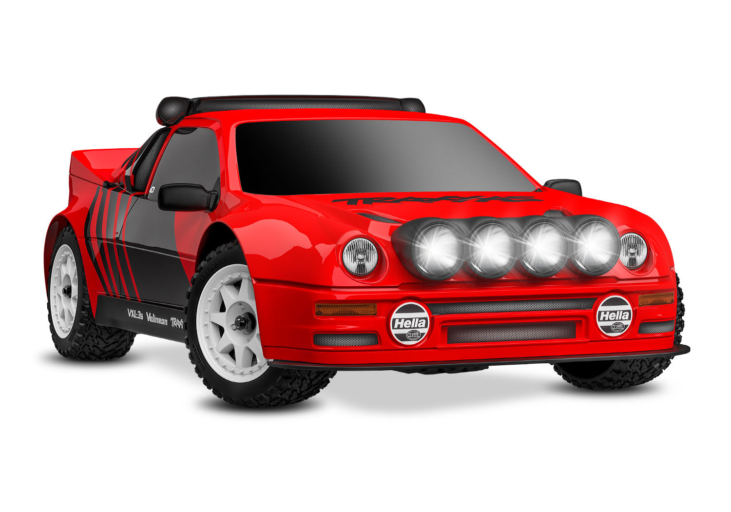 TRA108046-1-RED 108046-1-RED Mini Rally VXL Ford RS200, Red