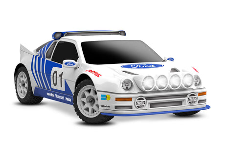 TRA108046-1-WHT 108046-1-WHT Mini Rally VXL Ford RS200 1/16 4WD Rally Car RTR, White
