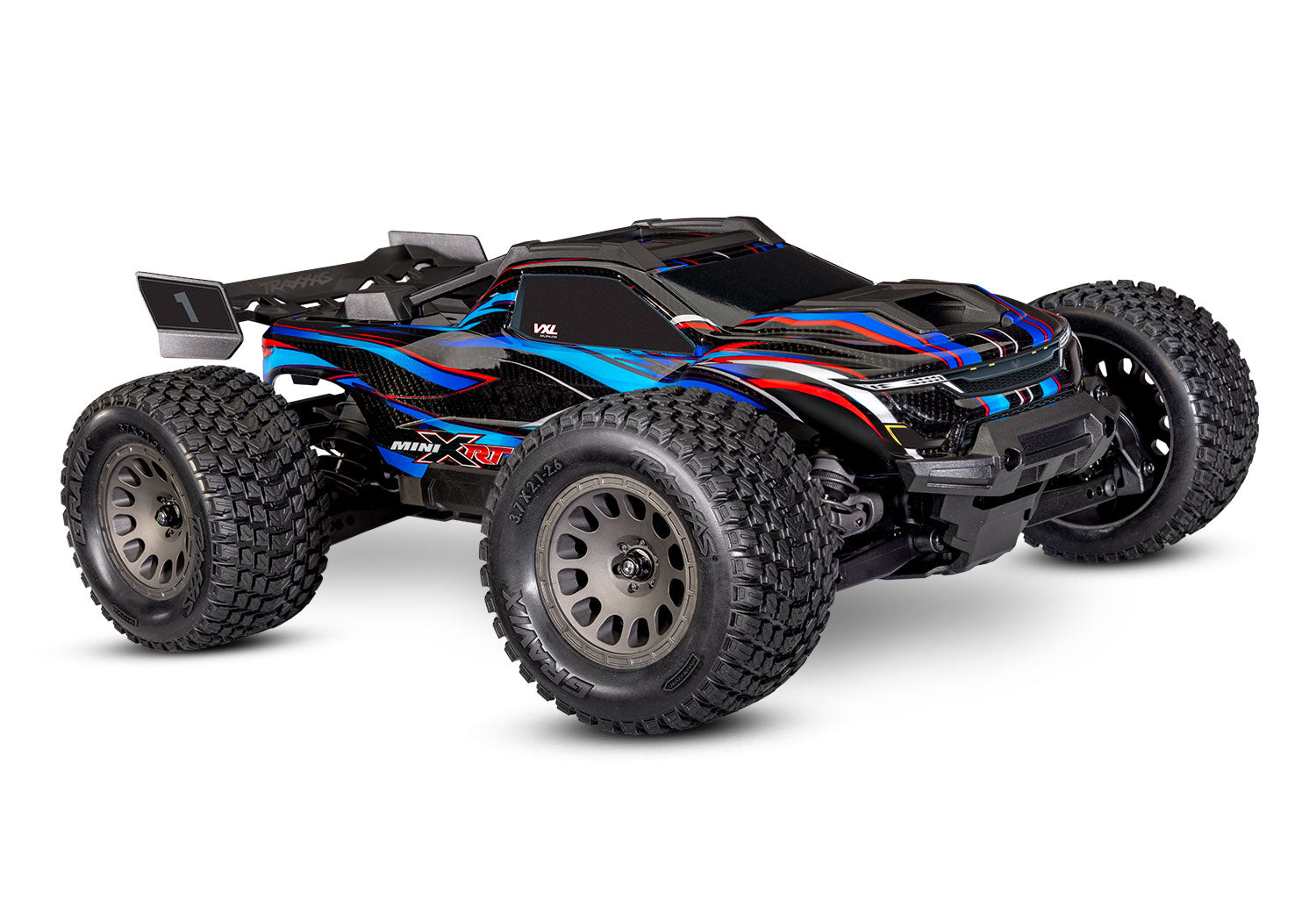 TRA108076-1-BLUE 108076-1-BLUE Mini XRT 4X4 VXL-3S Monster Truck RTR Combo, Blue