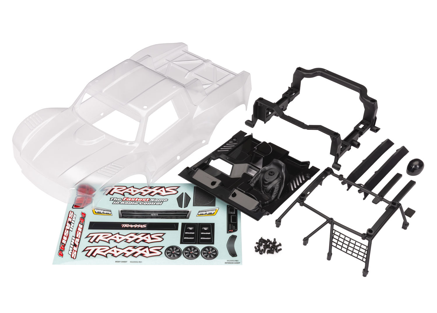 TRA10811 10811 Mini Slash 4X4 Body w/ Hardware, Clear