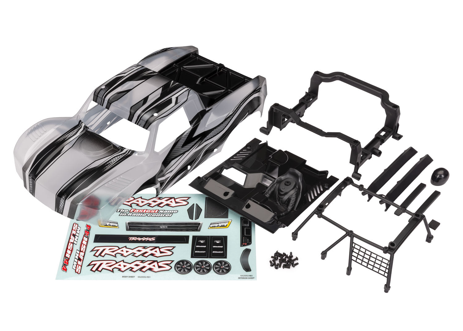 TRA10811X 10811X Mini Slash 4X4 Body w/ Hardware, ProGraphix/Clear