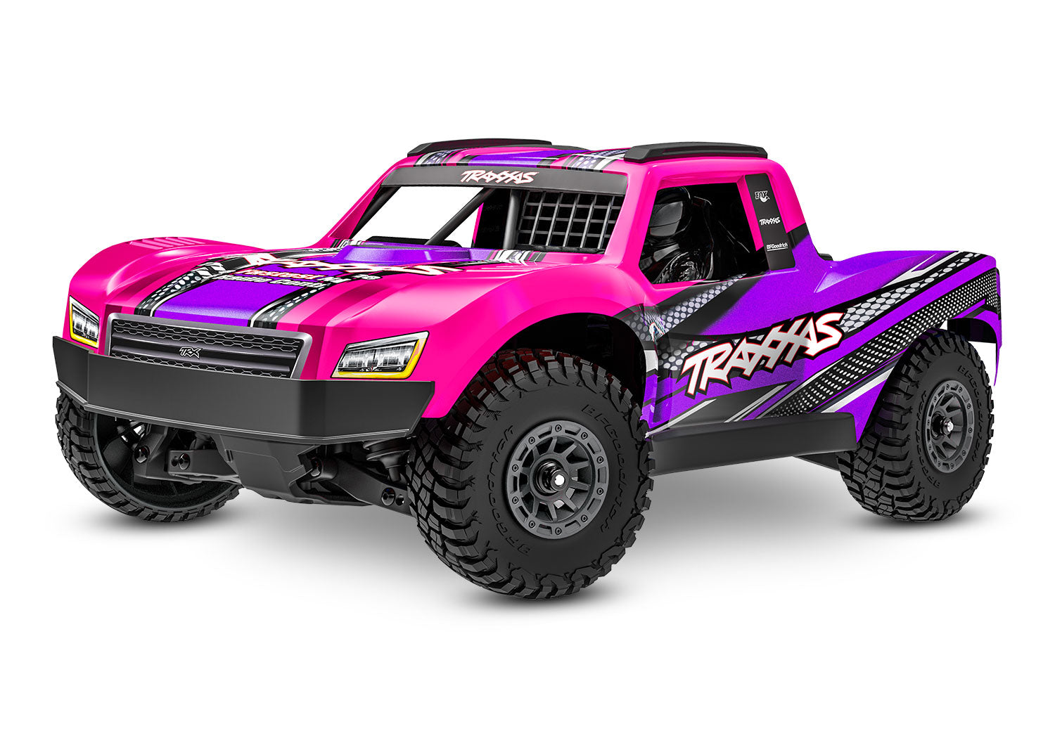 TRA108164-1-PINK 108164-1-PINK Mini Slash 4X4 Short Course Truck RTR Combo, Pink